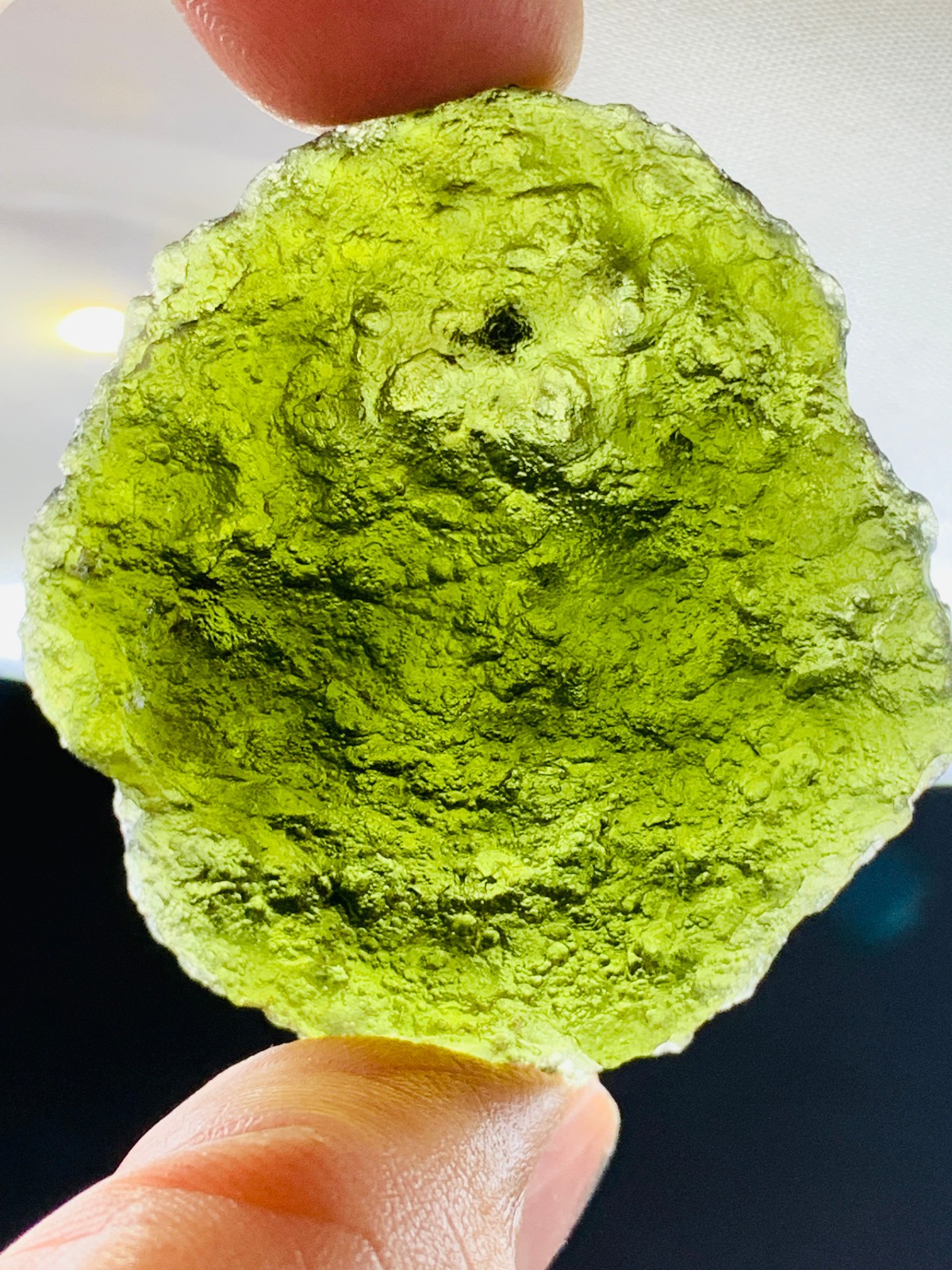 TOP Moldavite Raw Moldavite Crystal from Czech Republic PICcertificate 118CT