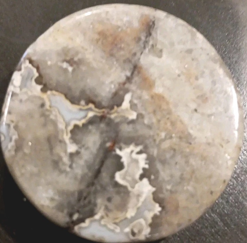 Crazy Lace Agate Natural Cabochon Semiprecious Gemstone 1-5/16″ Wide 1/4″ Thick