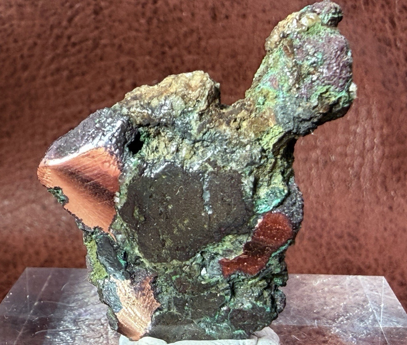 Natural Oxidized Green Glacial Float Copper with Buffed Finish, Michigan 22 g