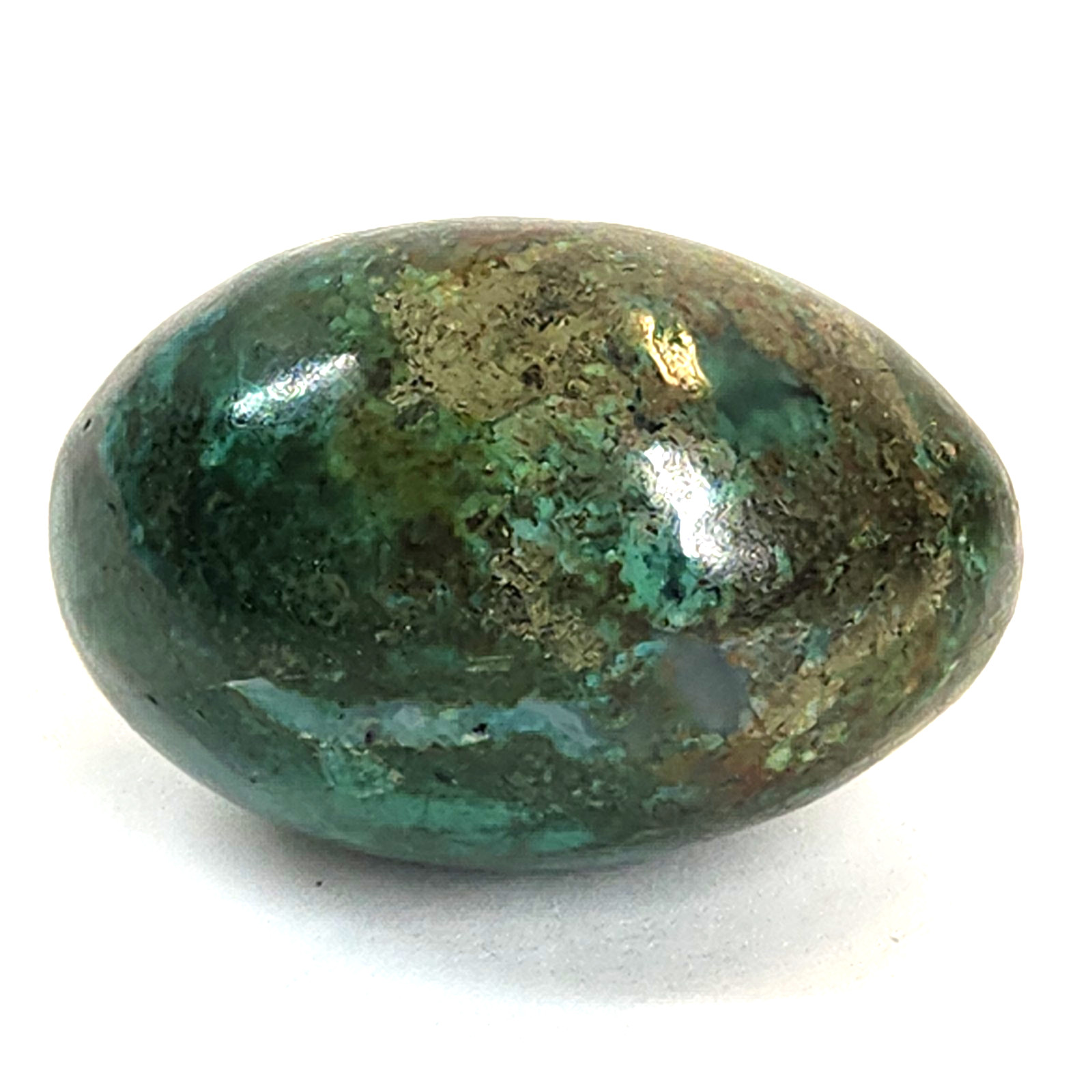 Polished Chrysocolla Malachite Natural Stone Egg Green 1.9 0z Arizona Healing
