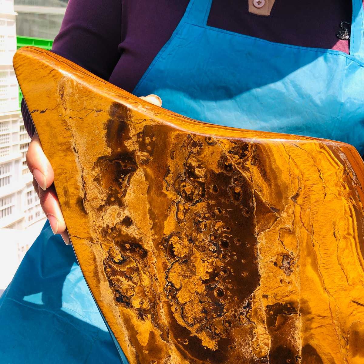 5480g Rare NATURAL Yellow tiger eye quartz crystal Specimen Healing stone