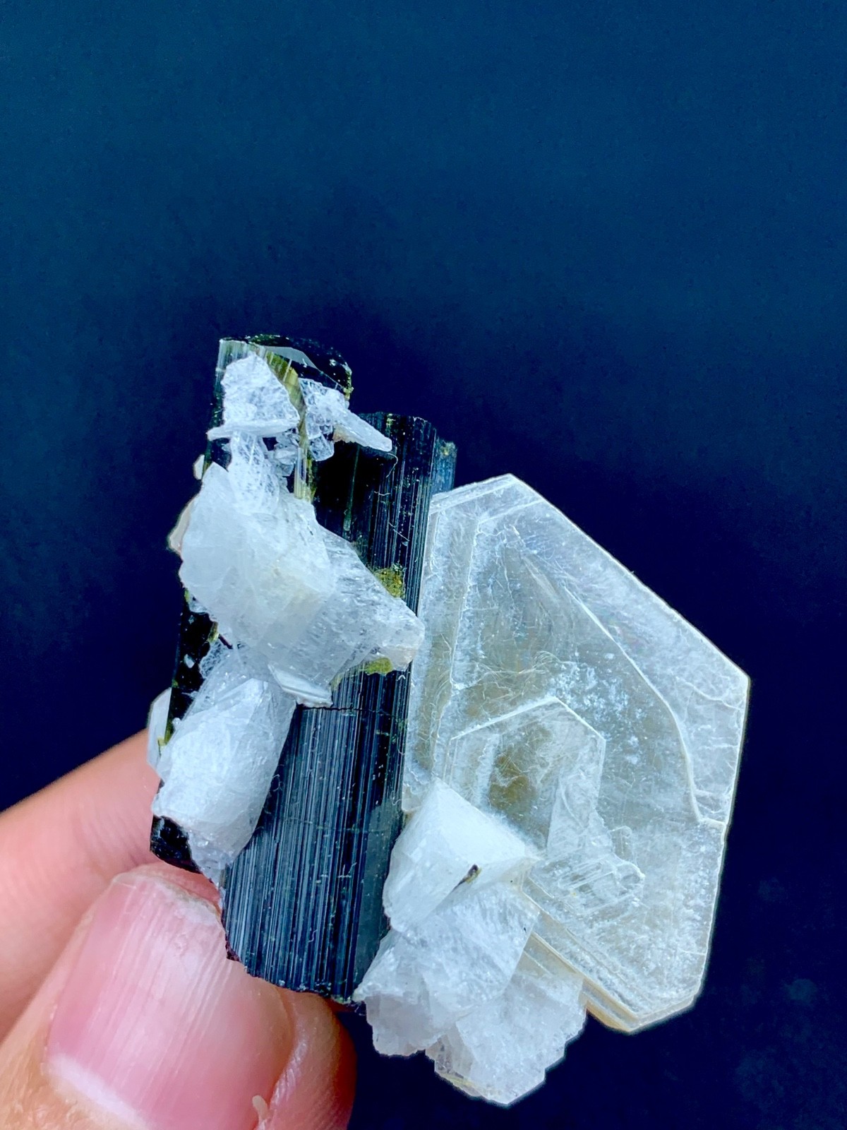 88 Carats Tourmaline With Quartz Crystal Specimen From Afghanistan