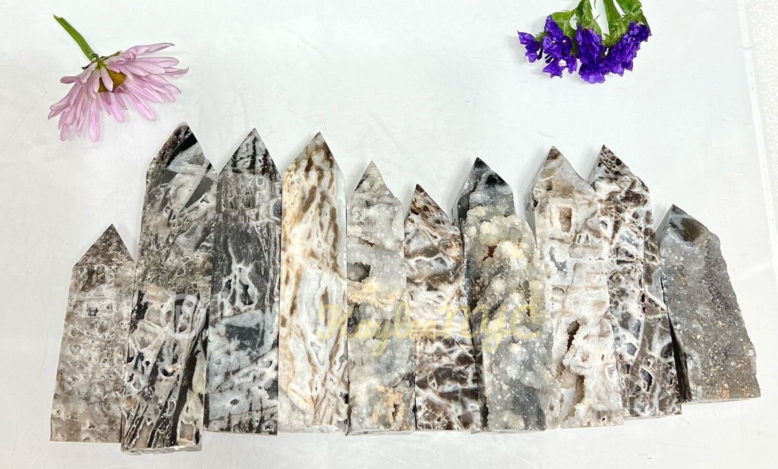 Wholesale Lot 2 Lbs Natural Sphalerite Obelisk Tower Point Crystal Healing